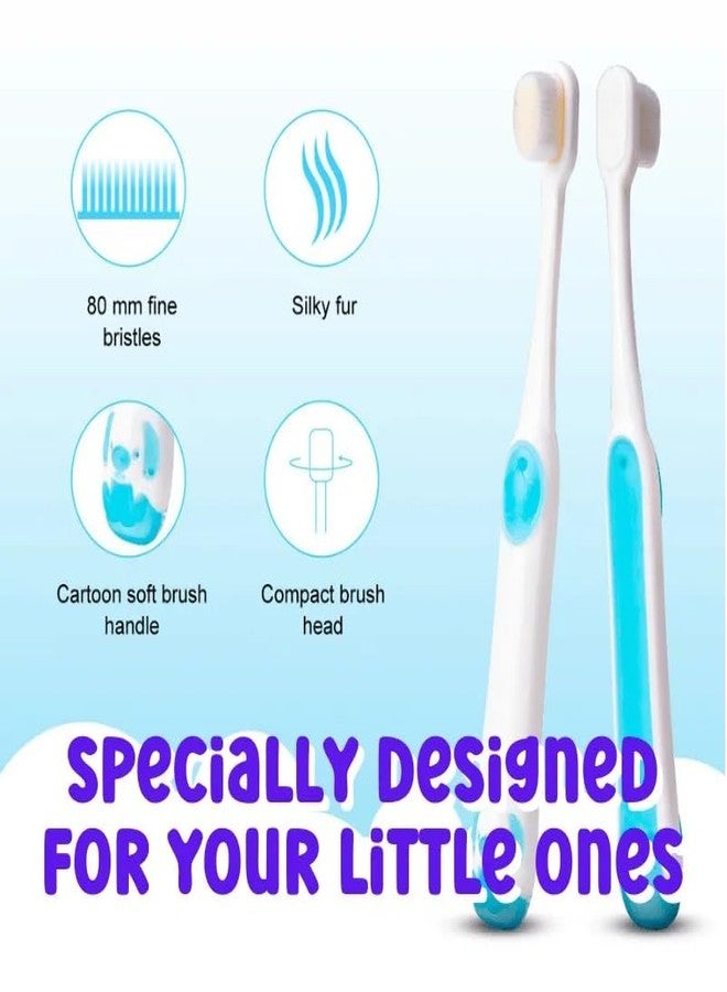 9UP® 4Pcs Extra Soft Toothbrush For Kids | Soft Bristle Toothbrush With Dogs Design | Manual 20000 Bristle Toothbrush For Children (Multicolour) - Image 2